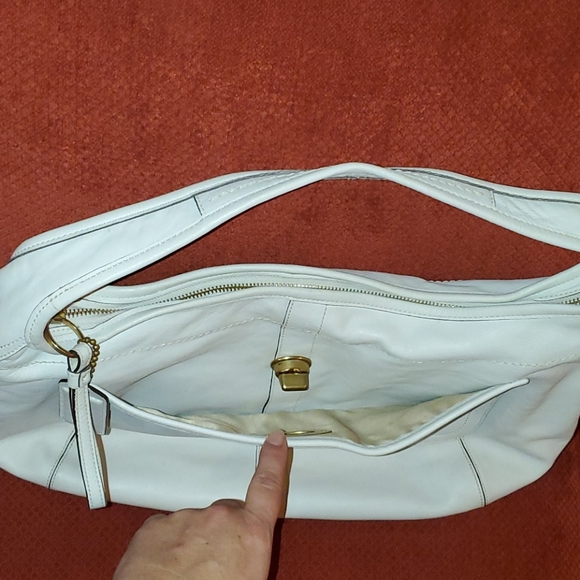 Coach Ergo Large White Leather Hobo Bag #10741 - Picture 3 of 5